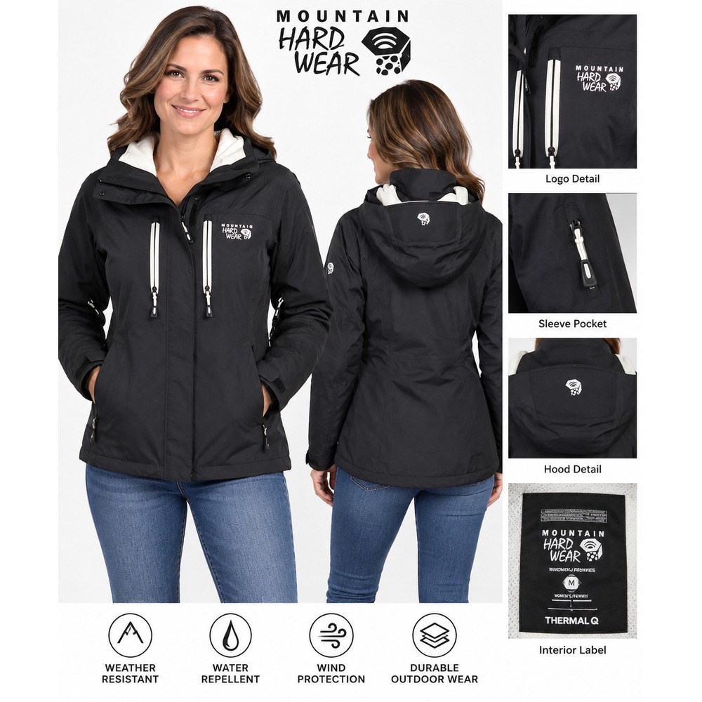Mountain Hardwear downfill Ski Parka Women XS Insulated Dry Q Elite Org $269